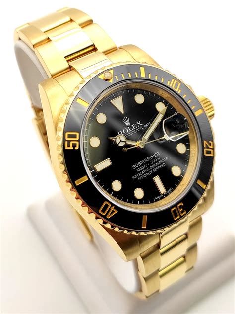 yellow rolex watch|Rolex yellow submariner.